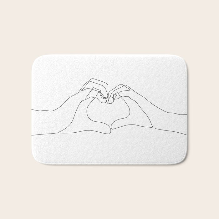 Hand Heart Bath Mat Gallery Image 1
