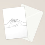 Hand Heart Stationery Card Gallery Image 2