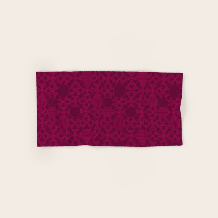 Abstract Minimalism in Raspberry Bath Towel Gallery Image 1