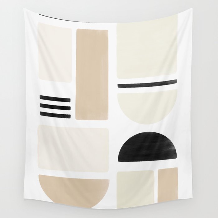 Geometrics | Black Wall Tapestry Gallery Image 1