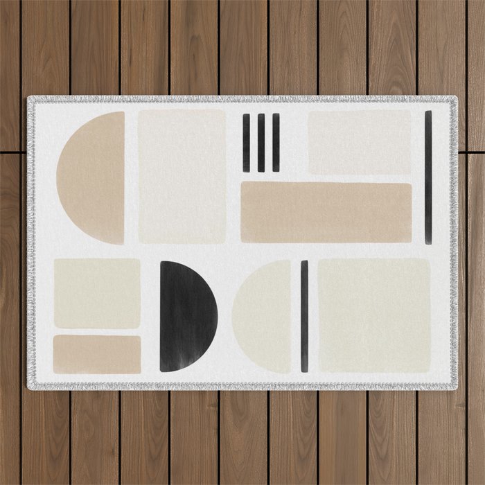 Geometrics | Black Outdoor Rug Gallery Image 1