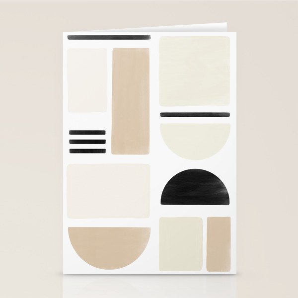 Geometrics | Black Stationery Card Gallery Image 2