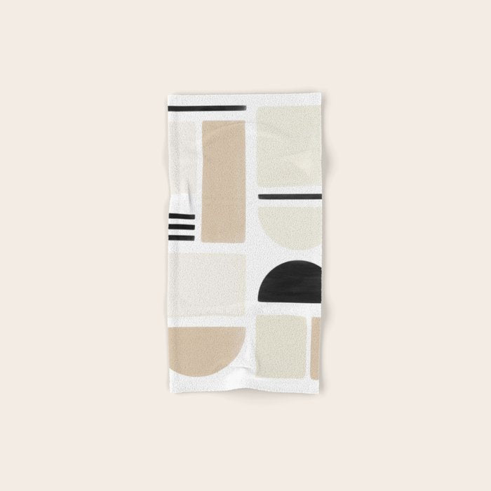 Geometrics | Black Bath Towel Gallery Image 1