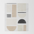 Geometrics | Black Throw Blanket Gallery Image 2