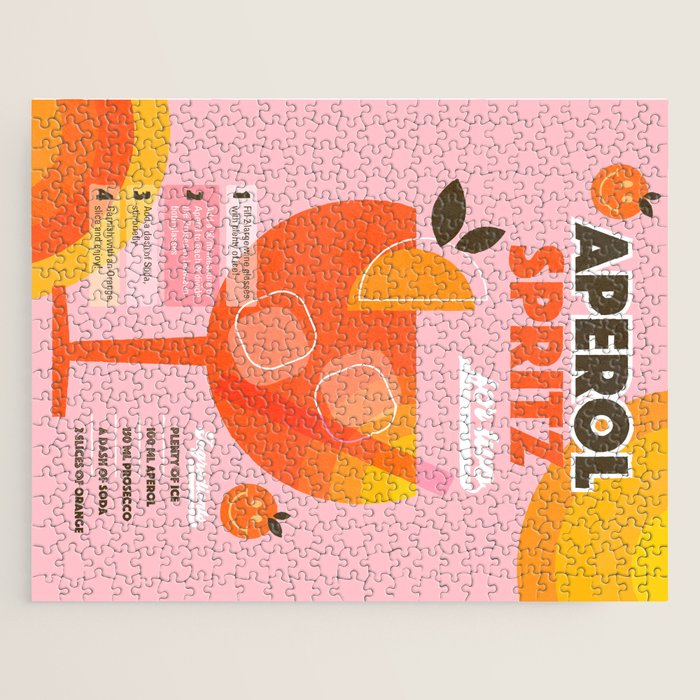 Retro Cocktail Nº1 Aperol Spritz Jigsaw Puzzle Gallery Image 1