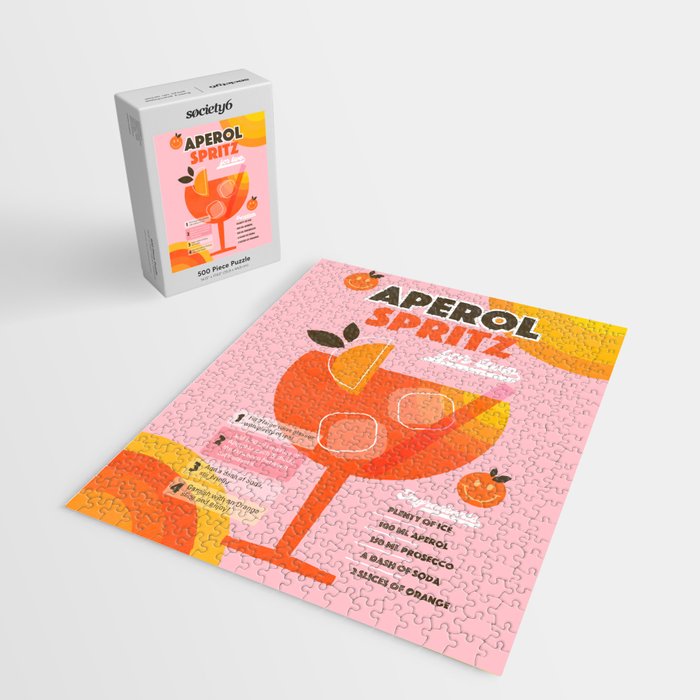 Retro Cocktail Nº1 Aperol Spritz Jigsaw Puzzle Gallery Image 2