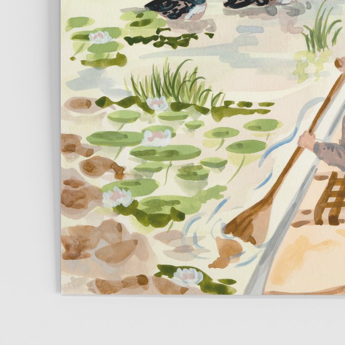 Canoeing on the Pond Poster Gallery Image 3