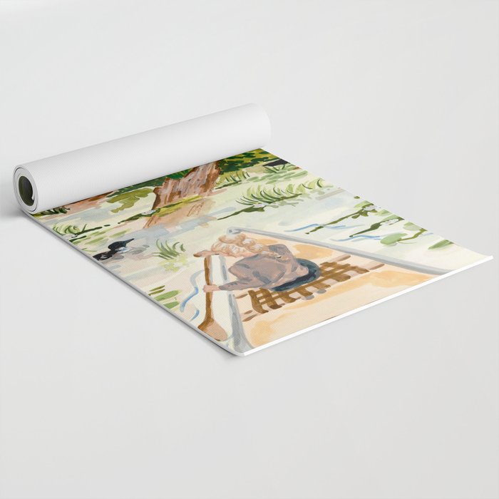 Canoeing on the Pond Yoga Mat Gallery Image 2