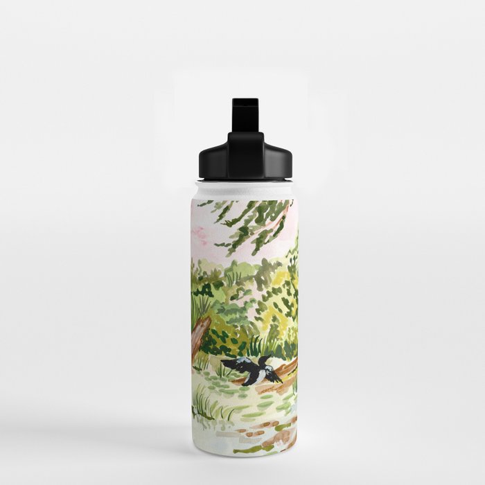 Canoeing on the Pond Water Bottle Gallery Image 2