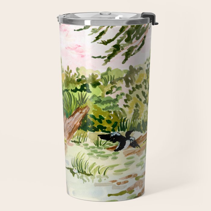 Canoeing on the Pond Travel Mug Gallery Image 2