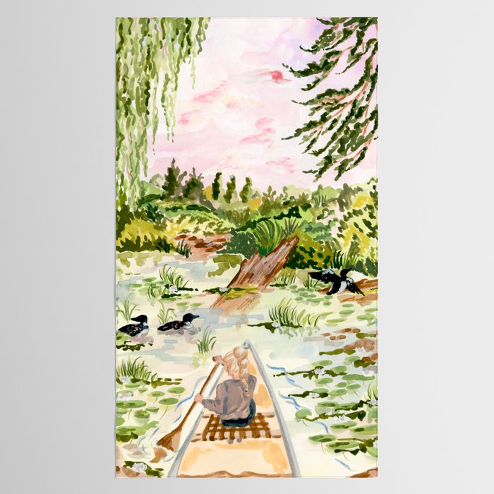 Canoeing on the Pond Tablecloth Gallery Image 2