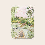 Canoeing on the Pond Bath Mat Gallery Image 1