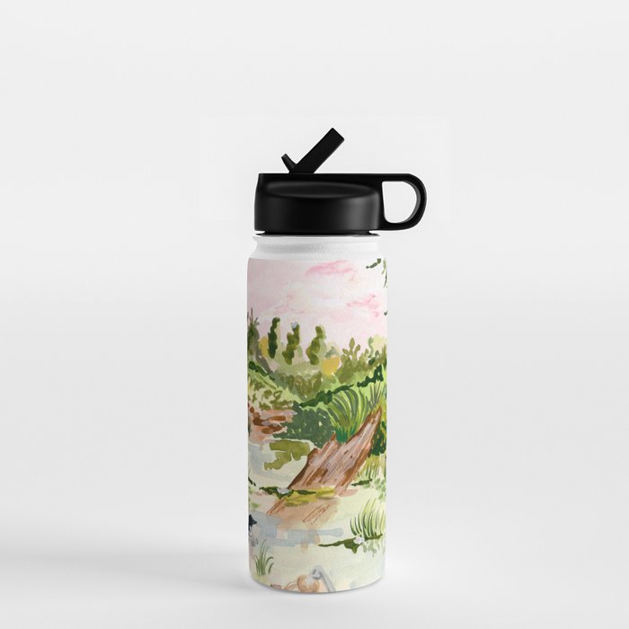 Canoeing on the Pond Water Bottle Gallery Image 1