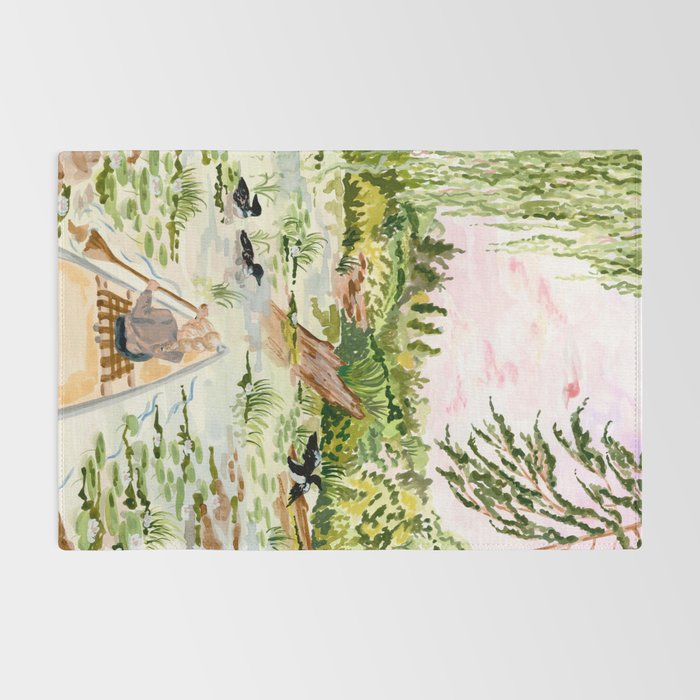 Canoeing on the Pond Rug Gallery Image 2