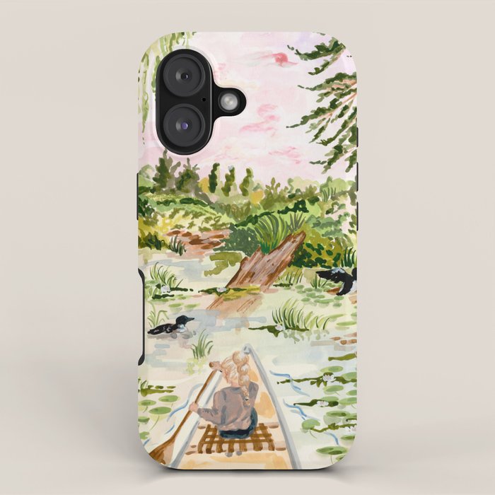 Canoeing on the Pond iPhone Case Gallery Image 1