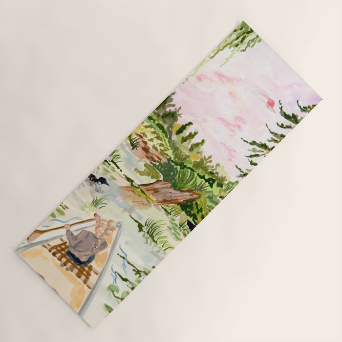 Canoeing on the Pond Yoga Mat