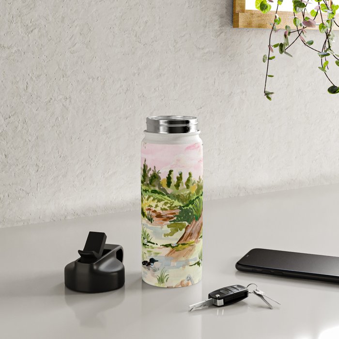 Canoeing on the Pond Water Bottle Gallery Image 4