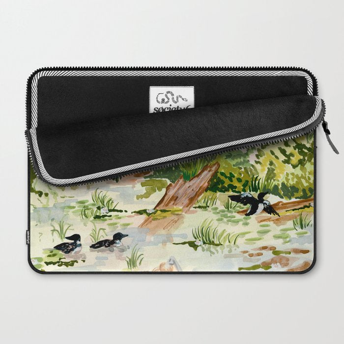Canoeing on the Pond Laptop Sleeve Gallery Image 2