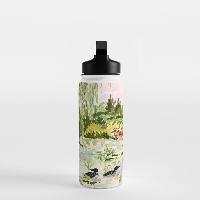 Canoeing on the Pond Water Bottle Gallery Image 3