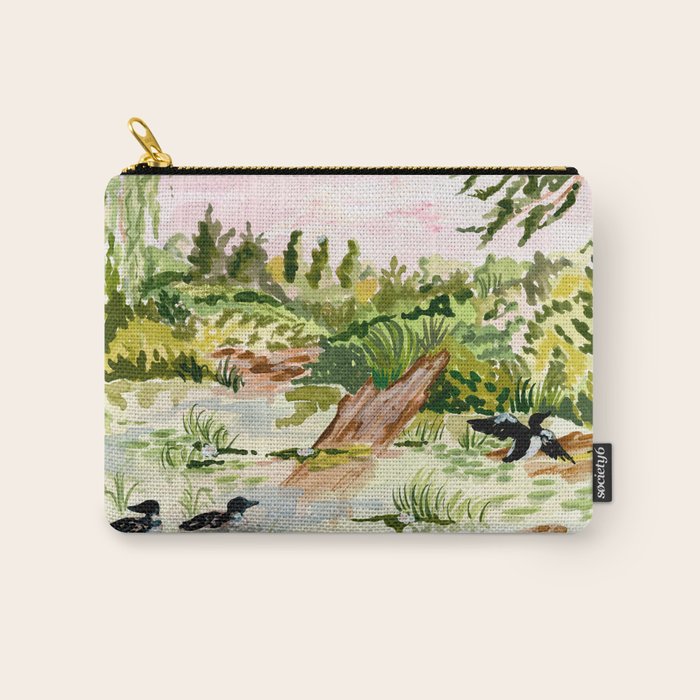 Canoeing on the Pond Carry All Pouch Gallery Image 1
