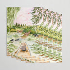 Canoeing on the Pond Wrapping Paper Gallery Image 3