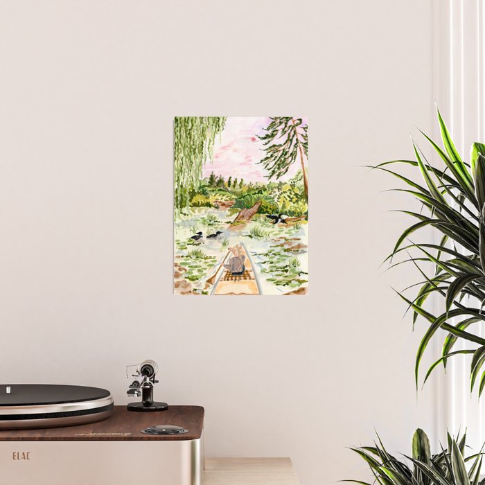 Canoeing on the Pond Poster Gallery Image 2