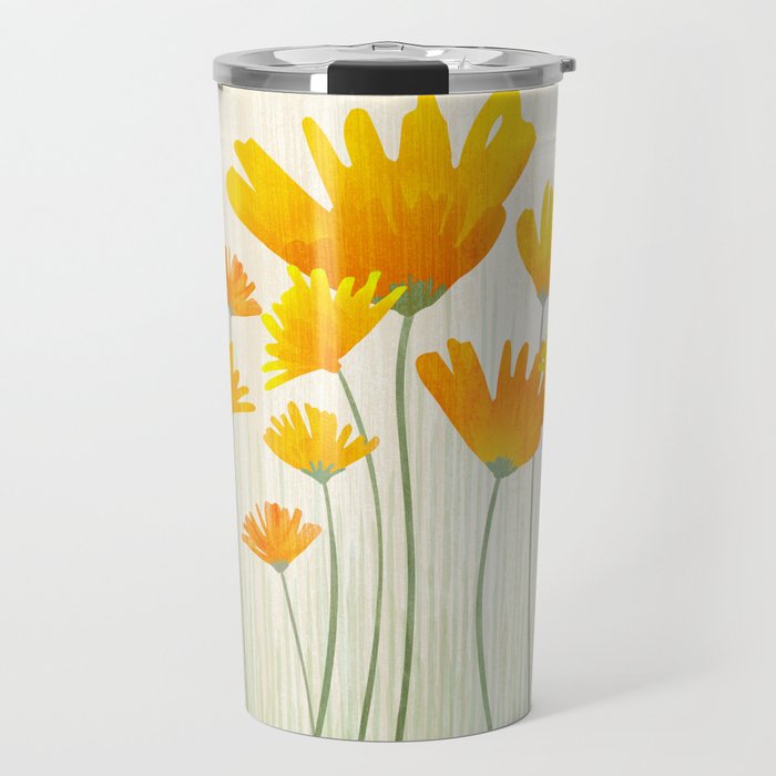 Golden Poppy Field Travel Mug Gallery Image 1