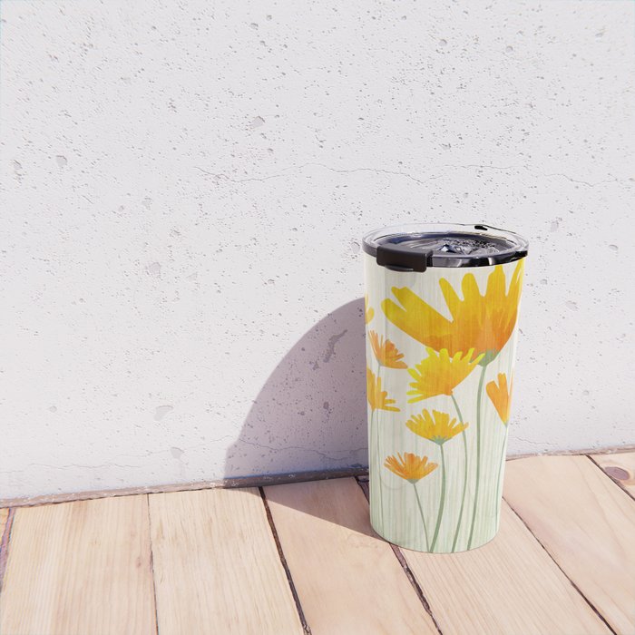 Golden Poppy Field Travel Mug Gallery Image 4