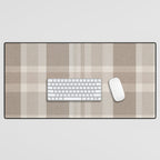 Checkered, Plaid Prints, Warm Brown Desk Mat Gallery Image 1