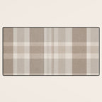 Checkered, Plaid Prints, Warm Brown Desk Mat Gallery Image 3