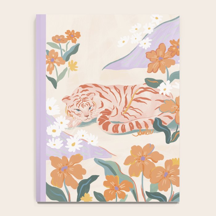 Pink Tiger in Wild Garden  Notebook Gallery Image 4