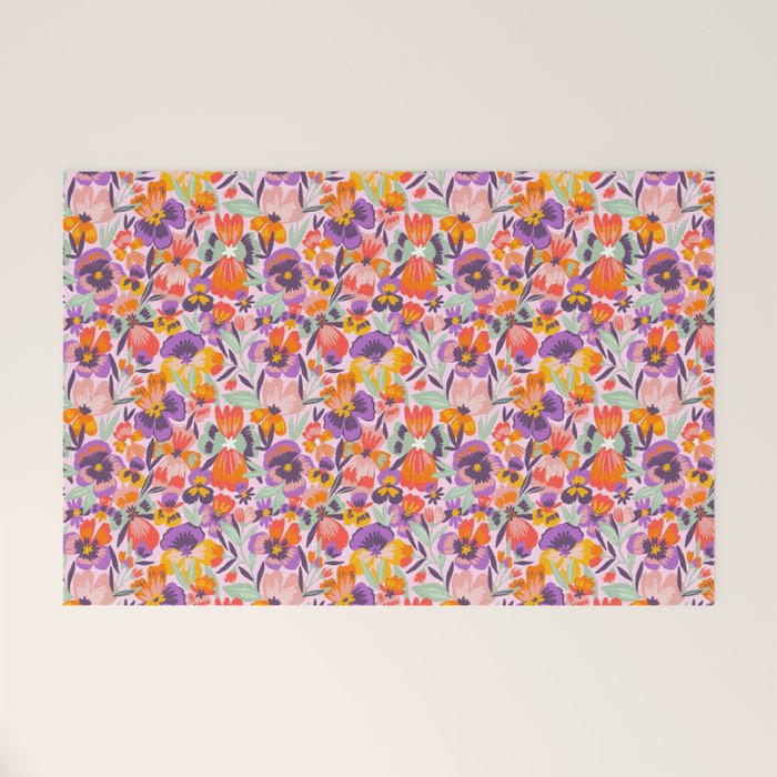 Pansies Welcome Mat Gallery Image 1