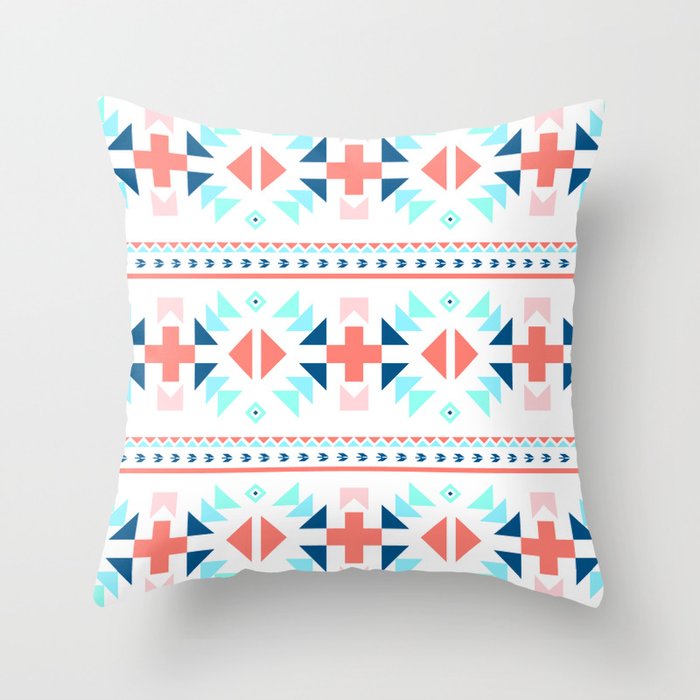 geometry navajo pattern Throw Pillow Gallery Image 1