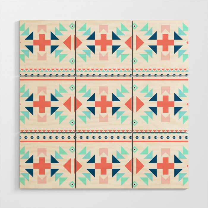 geometry navajo pattern Wood Wall Art Gallery Image 1