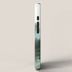 Watercolor Pine Forest Mountains in the Fog iPhone Case Gallery Image 2