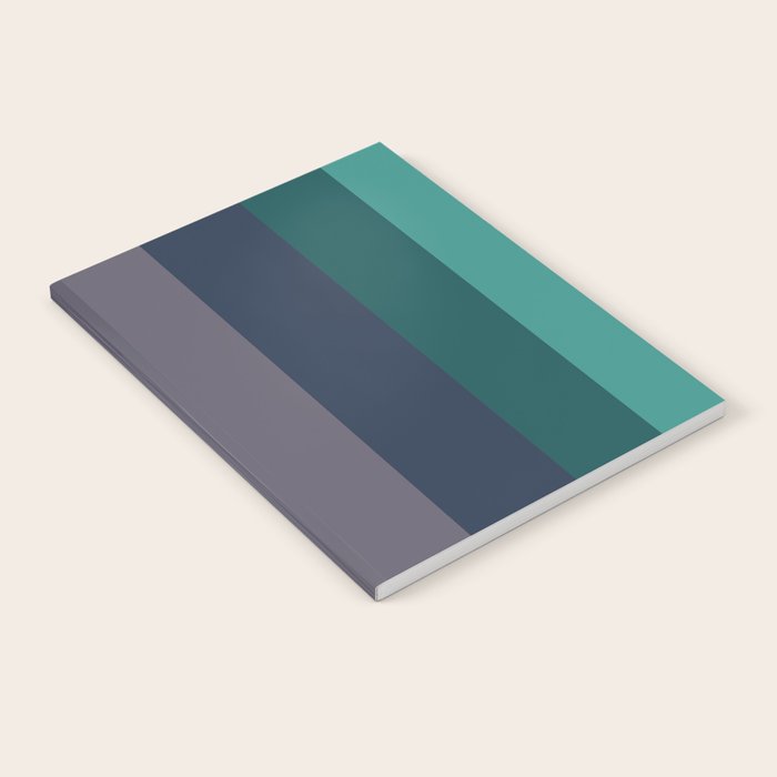 Mid Century Modern Minimalist Color Block Pattern Yellow Grey Green Notebook Gallery Image 2
