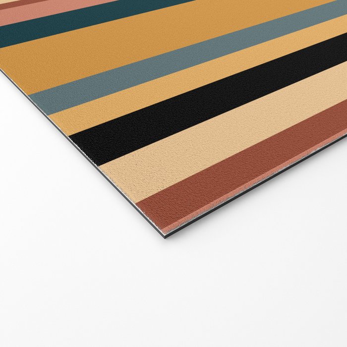 Classic Stripes X - Vintage Neutral Welcome Mat Gallery Image 2