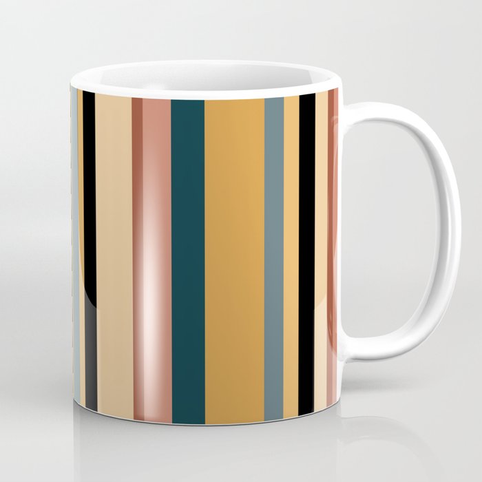 Classic Stripes X - Vintage Neutral Coffee Mug Gallery Image 1