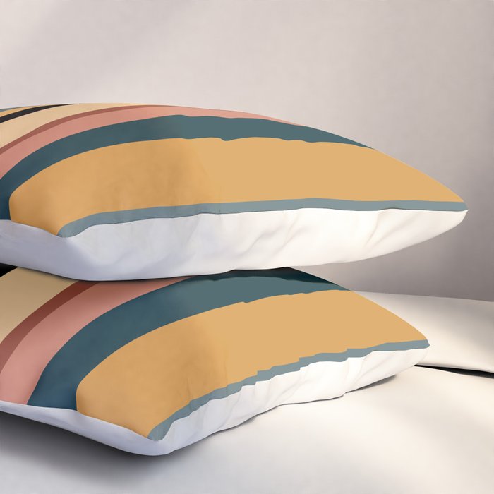 Classic Stripes X - Vintage Neutral Pillow Sham Gallery Image 3