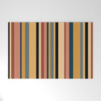 Classic Stripes X - Vintage Neutral Welcome Mat Gallery Image 1