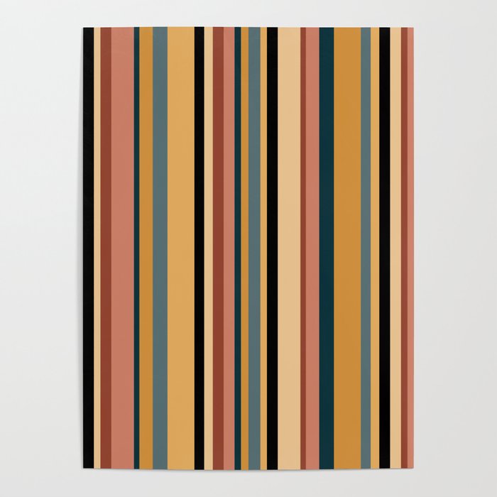 Classic Stripes X - Vintage Neutral Poster Gallery Image 1