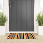 Classic Stripes X - Vintage Neutral Welcome Mat Gallery Image 3
