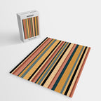 Classic Stripes X - Vintage Neutral Jigsaw Puzzle Gallery Image 2