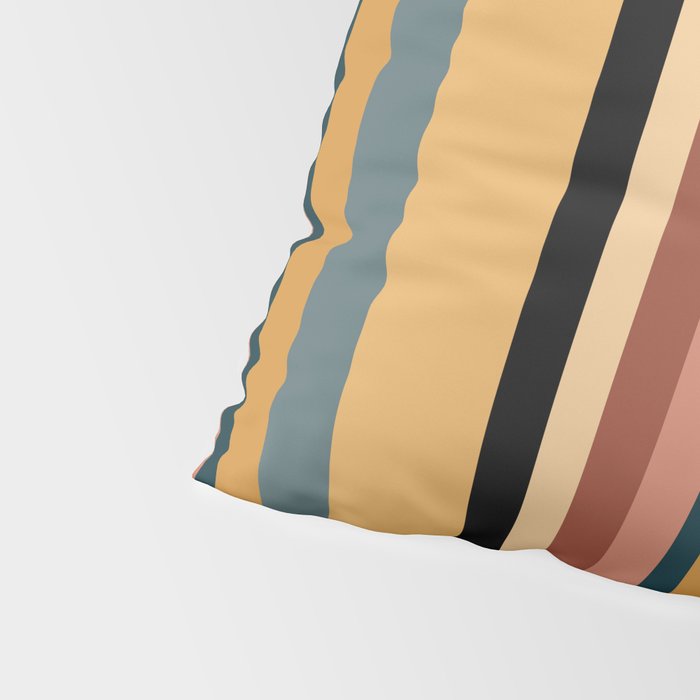 Classic Stripes X - Vintage Neutral Pillow Sham Gallery Image 4