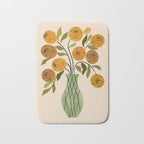 Gold and Green Bouquet Bath Mat Gallery Image 1