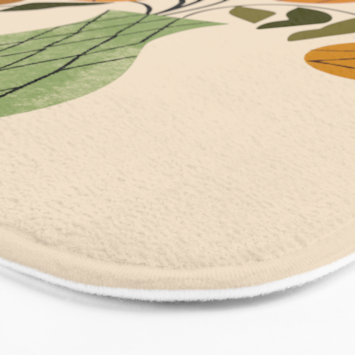 Gold and Green Bouquet Bath Mat Gallery Image 3