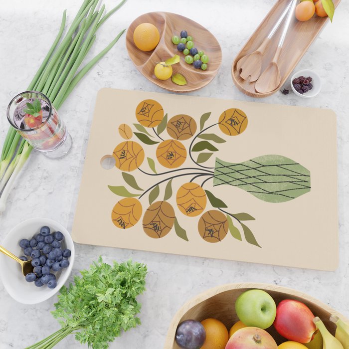 Gold and Green Bouquet Cutting Board Gallery Image 2