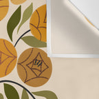 Gold and Green Bouquet Wall Tapestry Gallery Image 3
