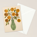 Gold and Green Bouquet Stationery Card Gallery Image 2