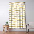 Organic Paper Stripes in Light Mustard and White Window Curtain Gallery Image 5